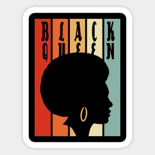 Black Queen Afro Sticker